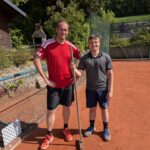 TSV Bindlach Tennis Herren vs Kasendorf - Olli und Domi nach getaner Arbeit ;-)