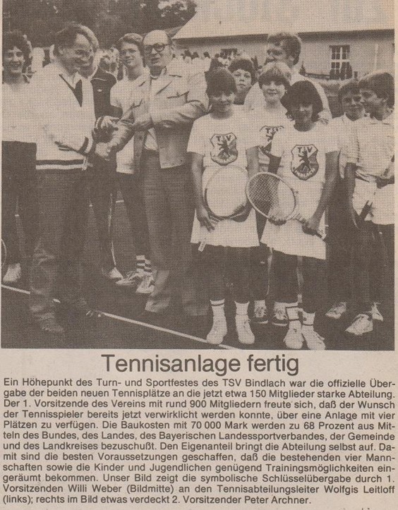 Tennisanlage fertig
